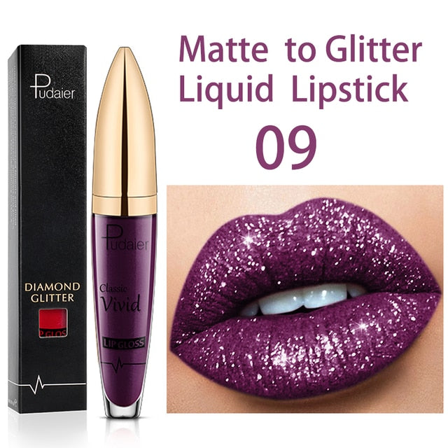 18 Colors Long Lasting Matte Glitter Liquid Shiny Lip Gloss, glitter liquid lip gloss, nyx glitter gloss liquid lipstick, diamond lip gloss matte to glitter liquid lipstick waterproof, shining lip gloss, best shiny lip gloss