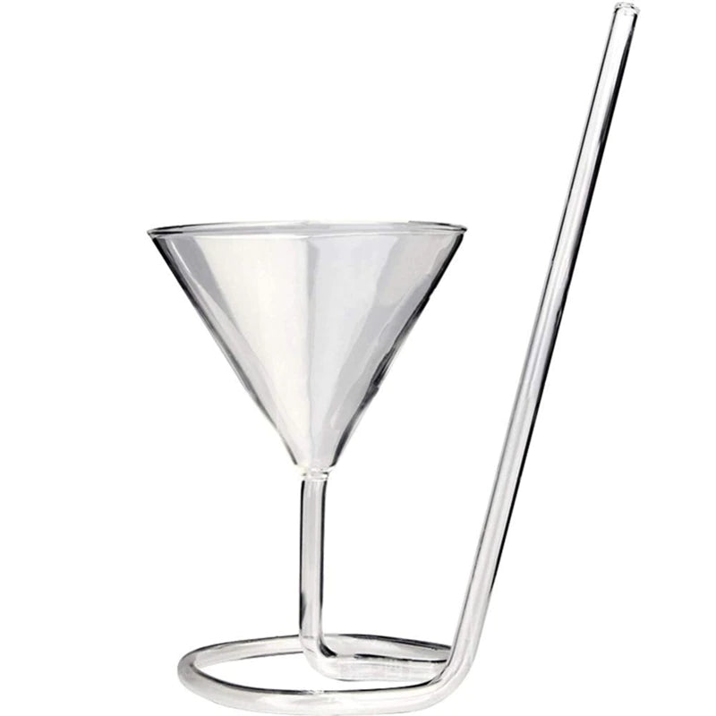 110ml Creative Screw Spiral Straw Molecular Cocktail Glass, spiral straw, spiral straw cup, spiral straw glass, plastic cup with spiral straw, christmas spiral straw tumbler, straw spiral, spiral drinking straws, plastic cup, with swirly straw