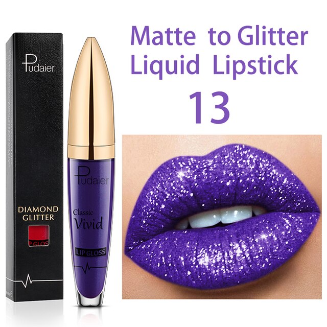 18 Colors Long Lasting Matte Glitter Liquid Shiny Lip Gloss, glitter liquid lip gloss, nyx glitter gloss liquid lipstick, diamond lip gloss matte to glitter liquid lipstick waterproof, shining lip gloss, best shiny lip gloss