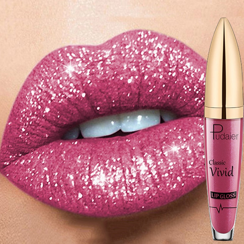18 Colors Long Lasting Matte Glitter Liquid Shiny Lip Gloss, glitter liquid lip gloss, nyx glitter gloss liquid lipstick, diamond lip gloss matte to glitter liquid lipstick waterproof, shining lip gloss, best shiny lip gloss