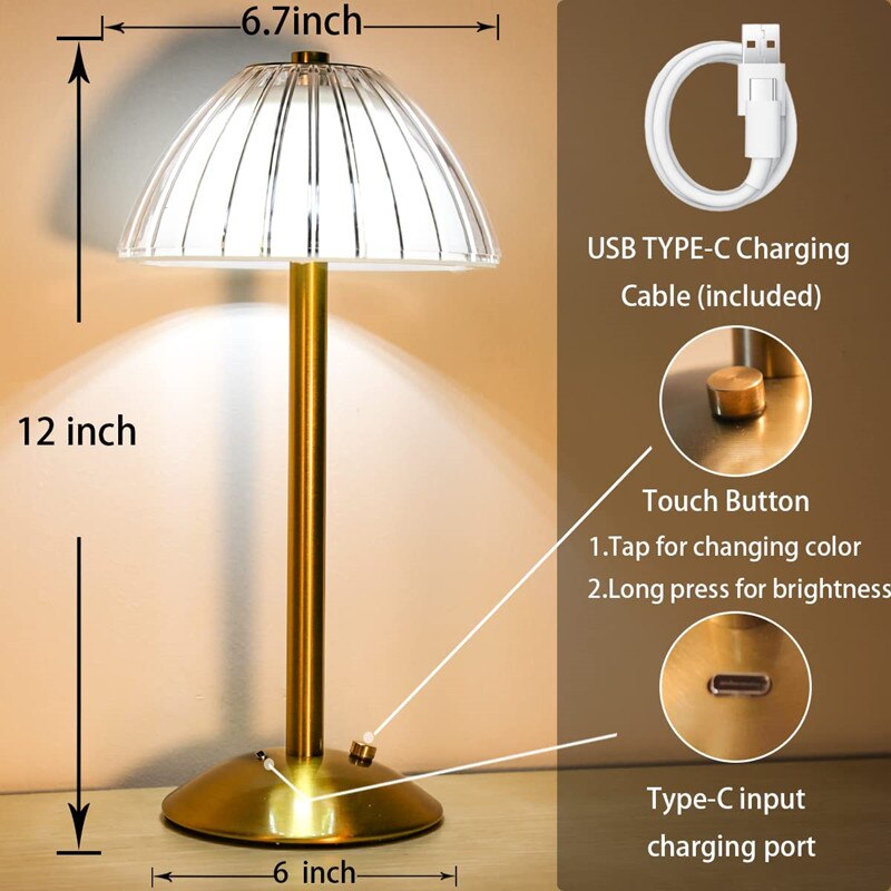 Crystal Rechargeable Table Lamp (User 530635)