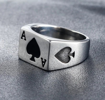 Ace Of Spades Signet Ring