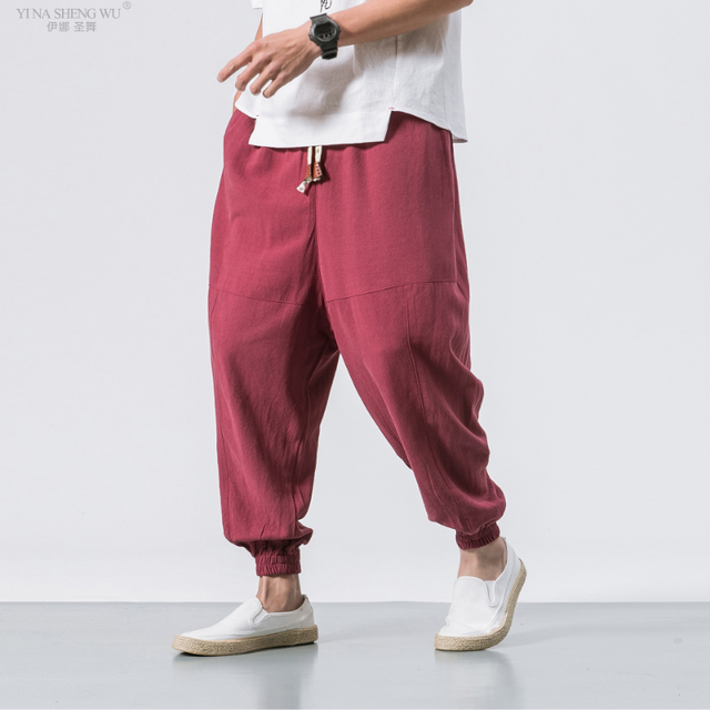 Men Kimono Haori Trousers