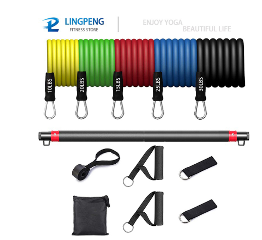 Fitness Resistance Rubber Band Yoga Elastic Band Upgrade Training Bar Set