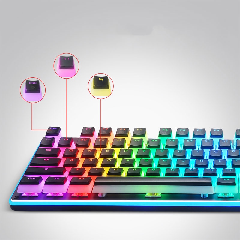 Pudding Keycaps PBT Doubleshot OEM for Mechanical Keyboards