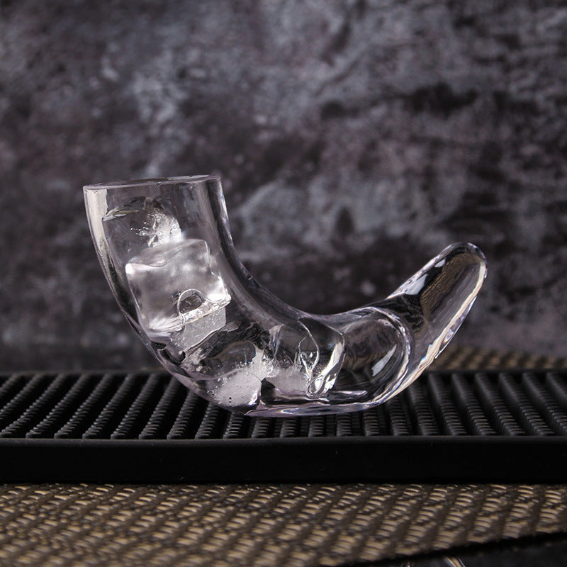 Ox Horn Shaped Glass
