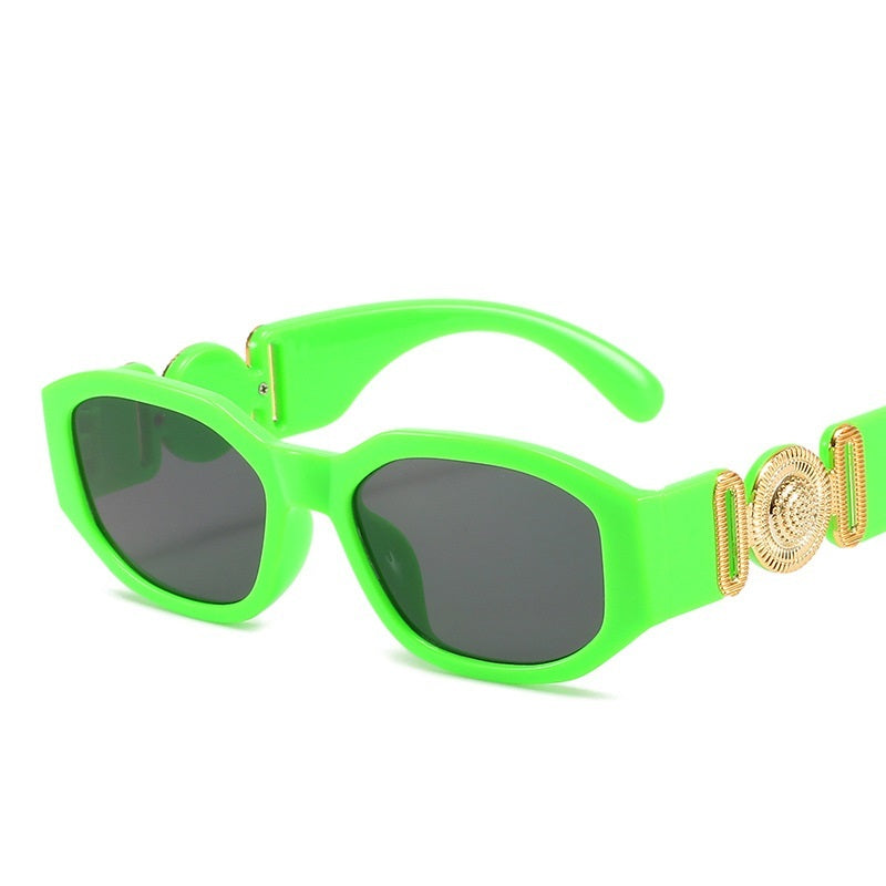 Retro Cutting Lens Gradient Square Sun Glasses UV400