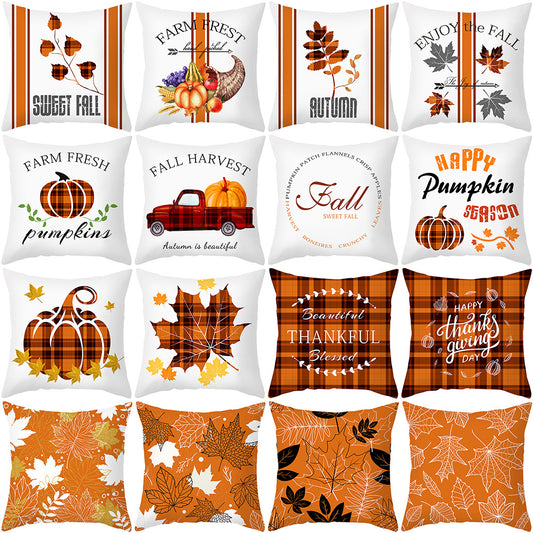 Maple Leaf Pumpkin Pillowcase