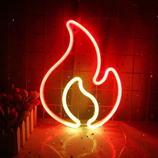 Fire Flame Neon Sign LED Light