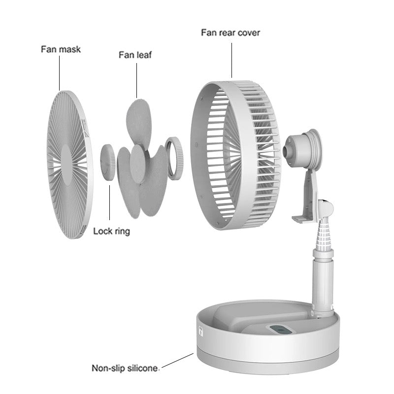 HATV Portable Fan USB Rechargeable