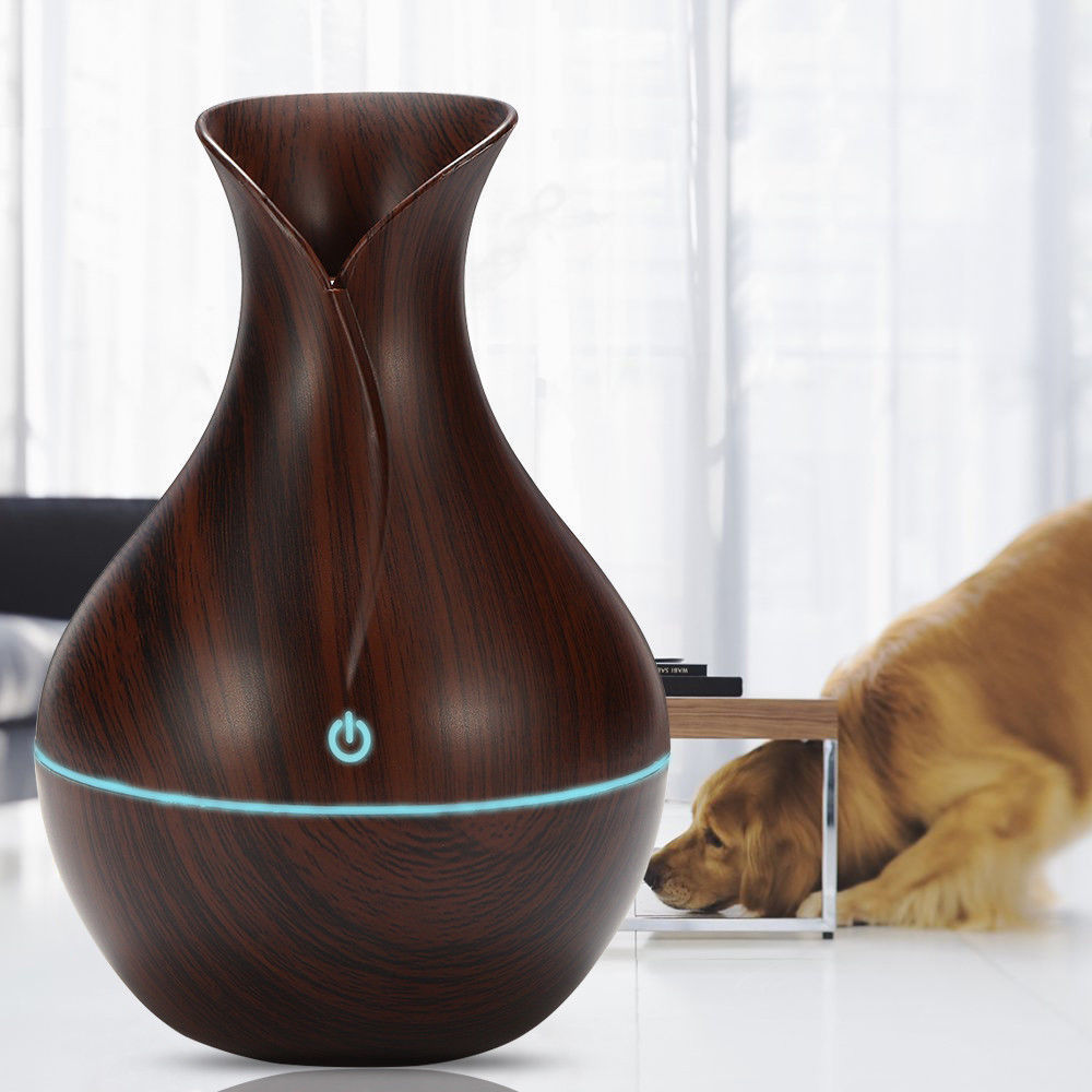 Vase Shape Wood Grain Humidifier