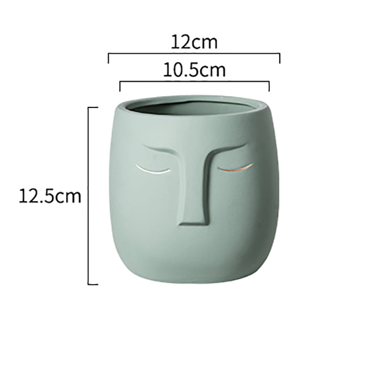 Ceramic Face Living Room Vase