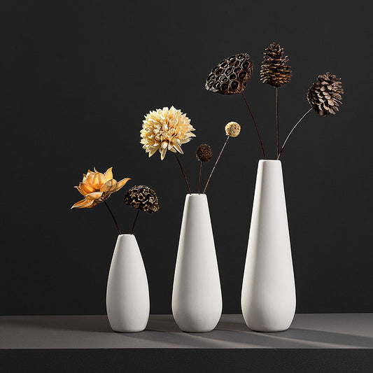 White Porcelain Flower Vases