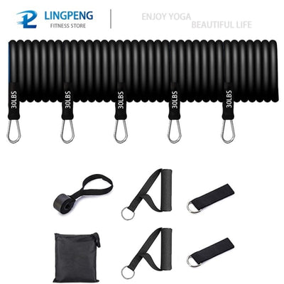 Fitness Resistance Rubber Band Yoga Elastic Band Upgrade Training Bar Set